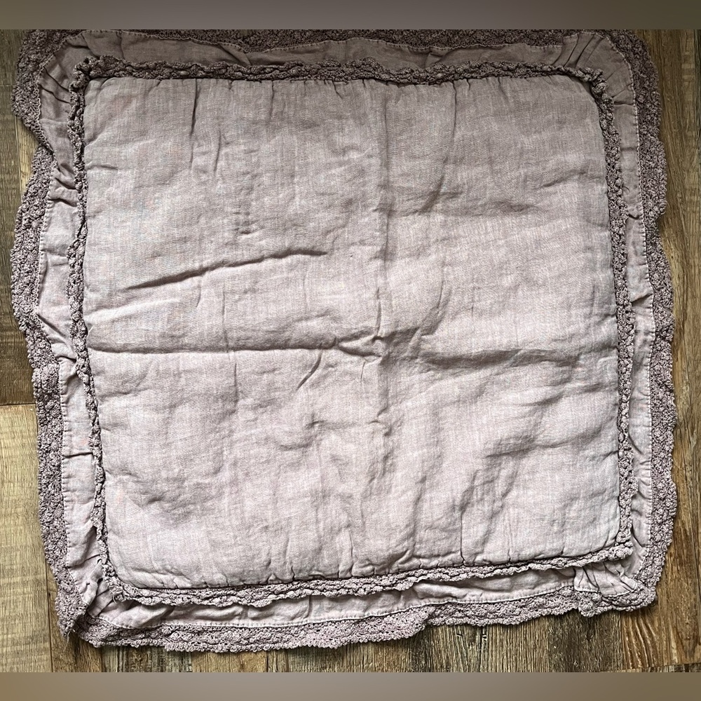 🌙 B122 Zara Home lilac linen cushion cover